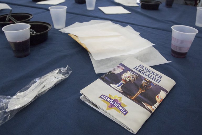 A picture of a Seder table